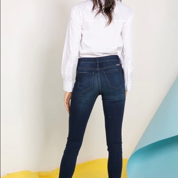 NWT Kancan high-rise super skinny distressed jeans, size 3/15 - Picture 9 of 16